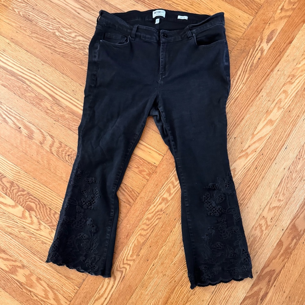 William Rast Flared Jeans with Lace Detail